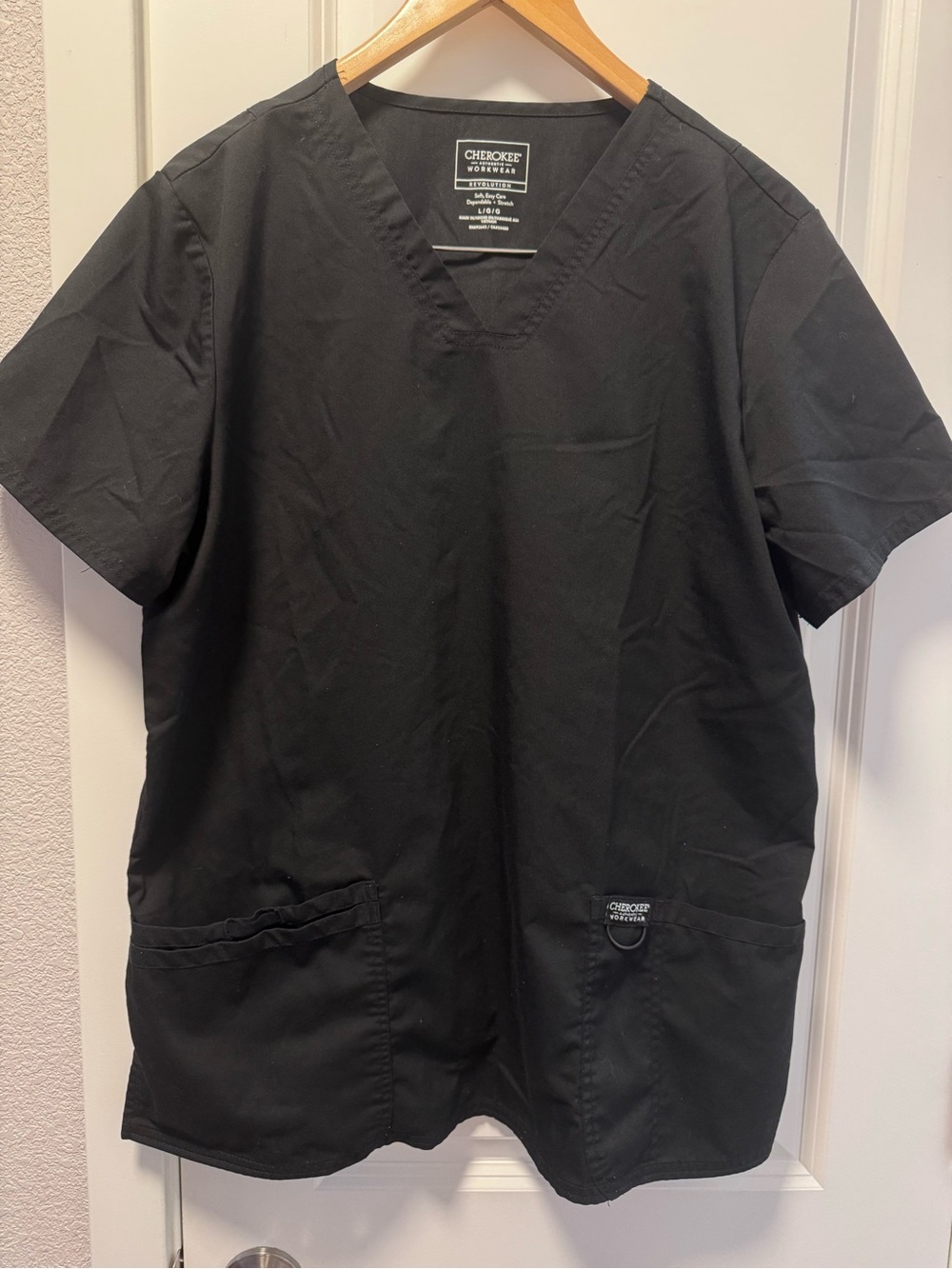 Women’s Cherokee revolution V-Neck Medical Scrub Top - Black